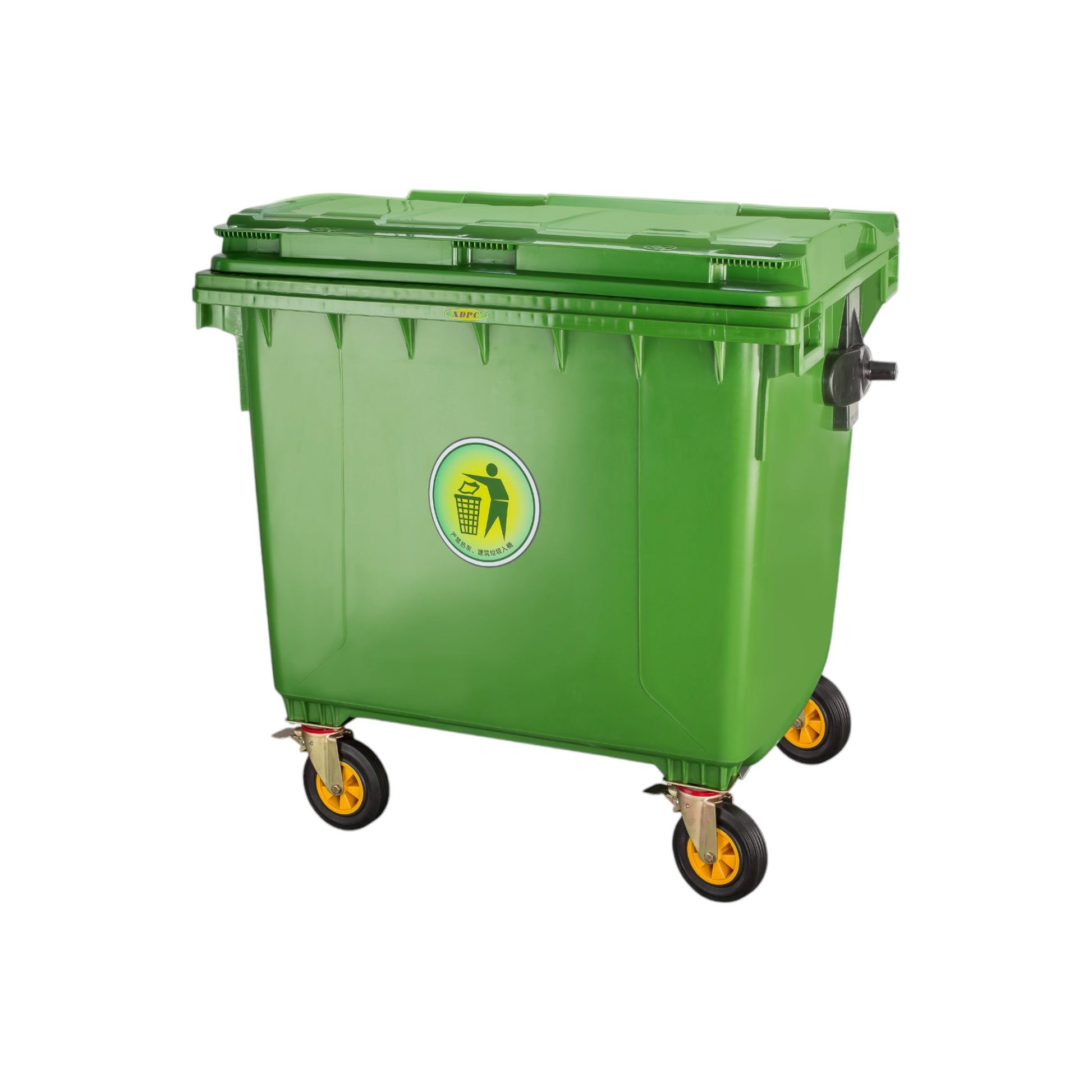 1100L Dust Bin Supplier in Qatar – Green Waste Bin with Wheel