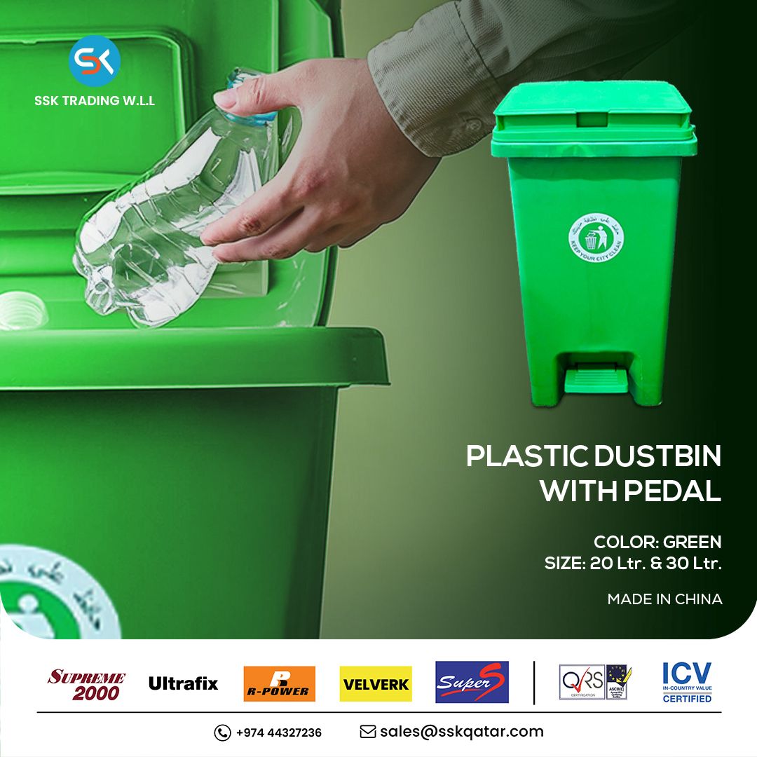 30L Green Dust Bin Supplier in Qatar – Galvanised Dustbin