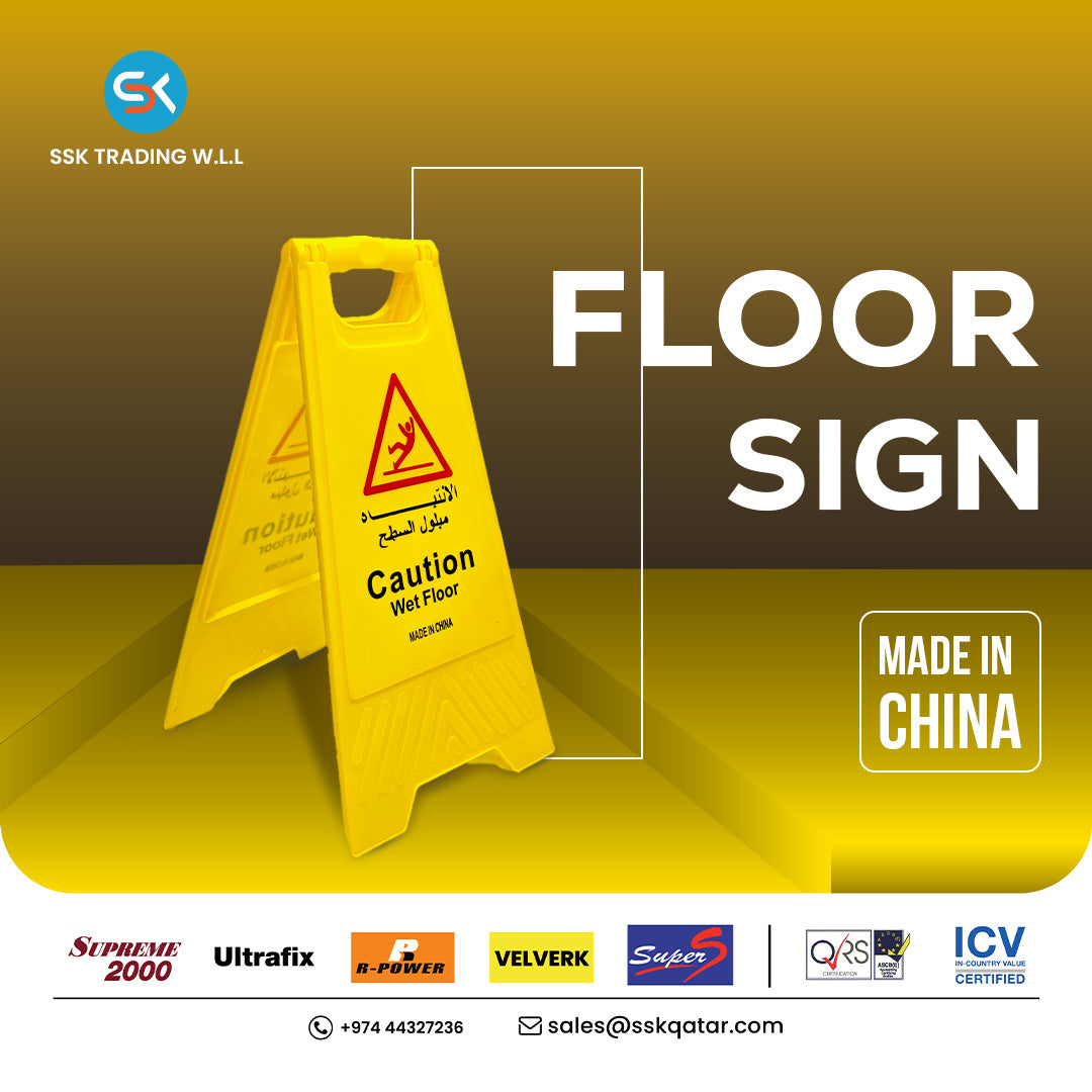 Floor Sign Supplier in Qatar – Wet Floor, Safety & Custom Signs