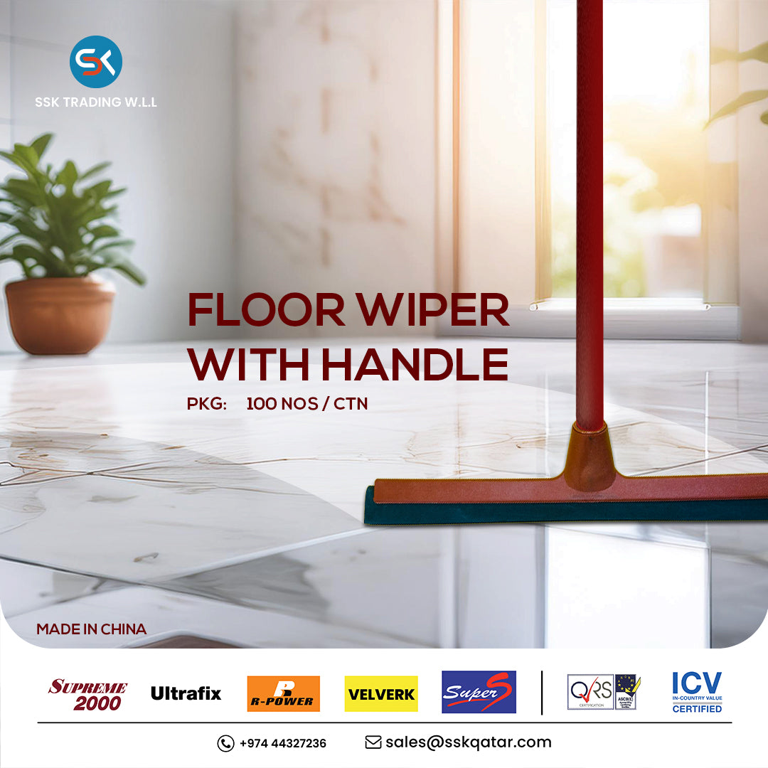 Floor Wiper with Handle Supplier in Qatar – Durable Cleaning Tools
