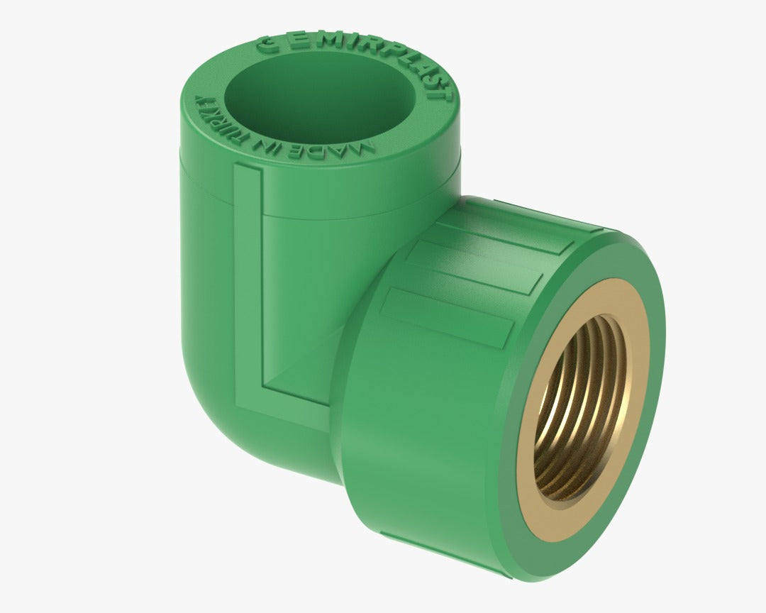 PPR female elbow brass green 90 degree pipe fitting Qatar – SSK Trading