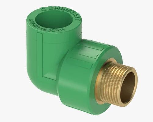 PPR male elbow brass green 90 degree pipe fitting Qatar – SSK Trading