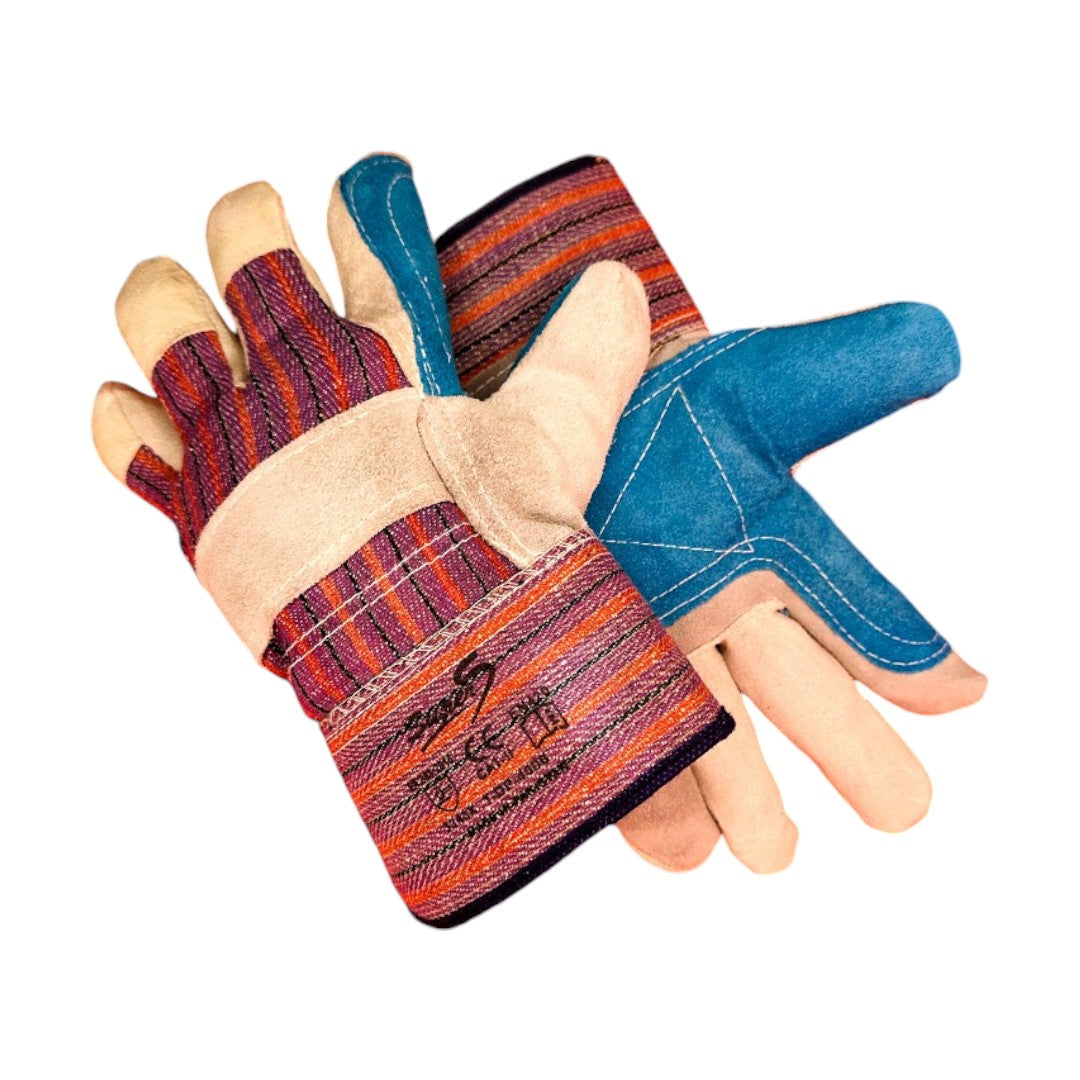 double palm leather work gloves