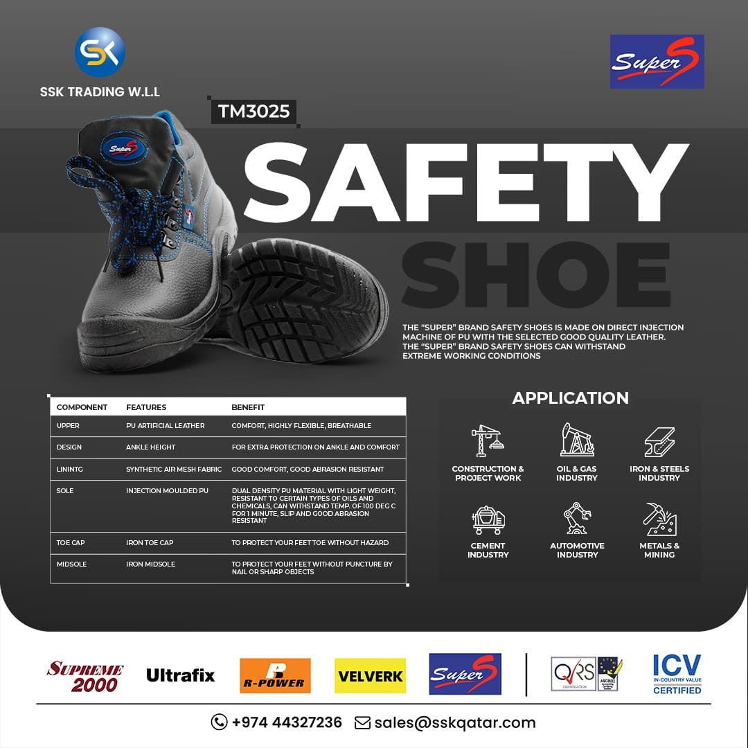 SuperS Safety Shoe supplier in qatar