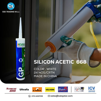 Acetic Silicone 668 White