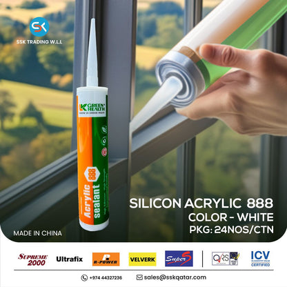 Acrylic Silicone 888 White