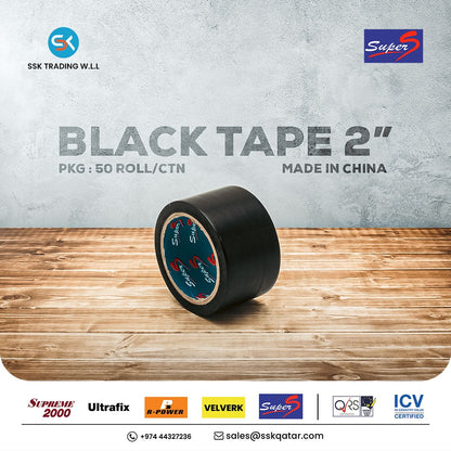 SuperS Black Tape 2"