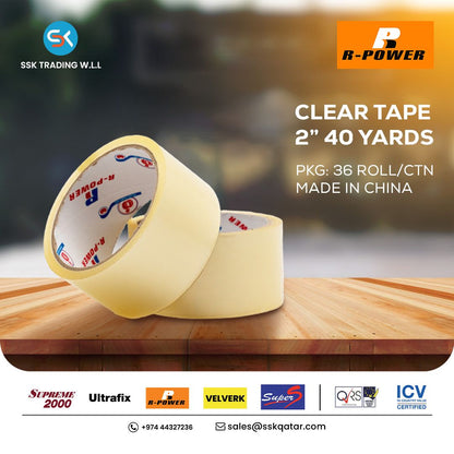 R-Power Clear Tape 2"