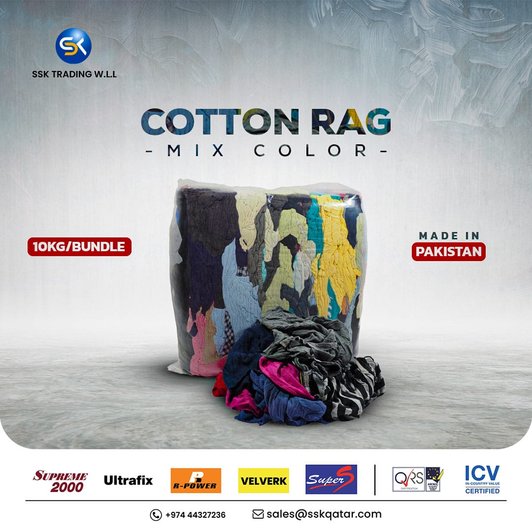 Cotton Rags 10Kgs  Mixed Color