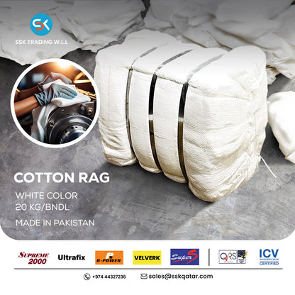 Cotton Rag 20Kgs White