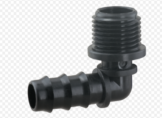DRIP IRRIGATION BARBED - MALE ELBOW