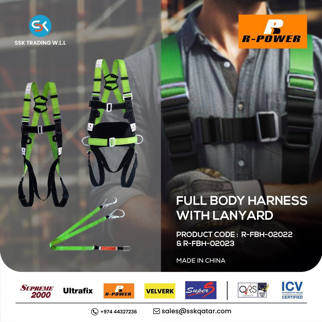 Full Body Harness with Forked webbing lanyard R-FBH-02022