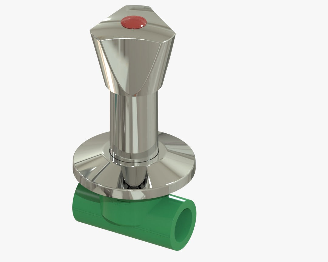 PPR Chrome Valve M1 Green Brass Qatar
