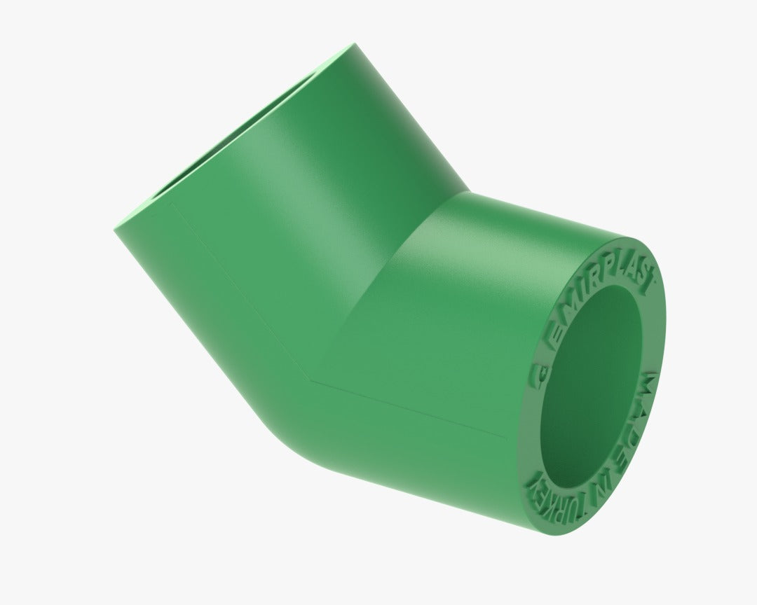 PPR elbow 45 degree F/F green pipe fitting Qatar – SSK Trading
