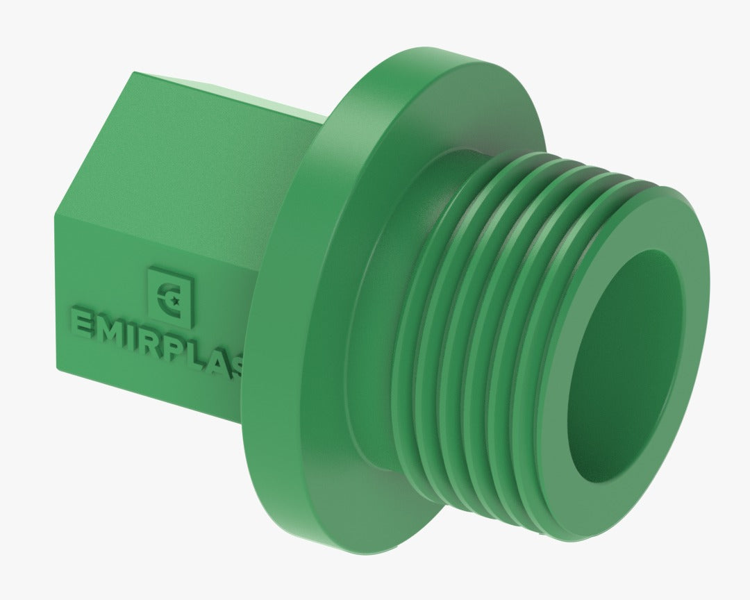 PPR end plug green male threaded pipe fitting Qatar – SSK Trading