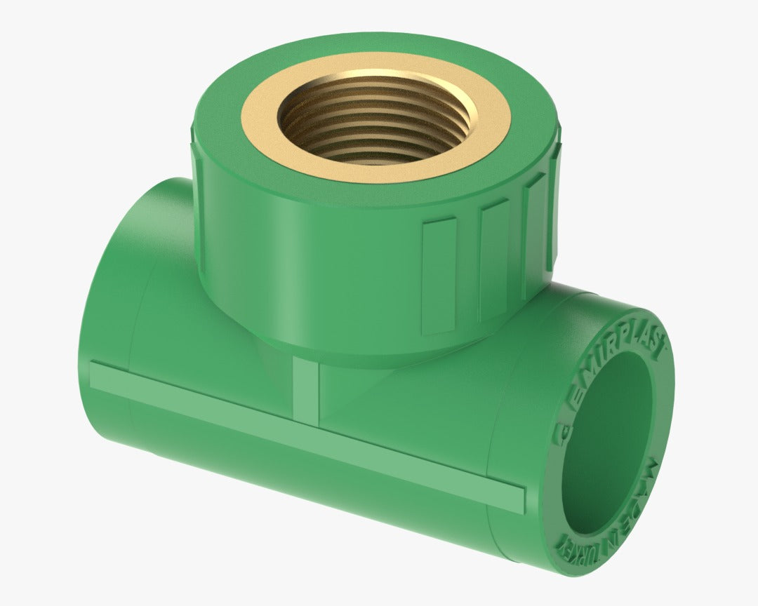 PPR female tee brass green pipe fitting Qatar – SSK Trading