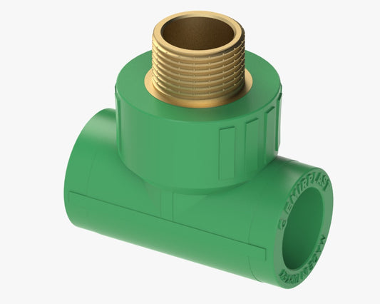 PPR male tee brass green pipe fitting Qatar – SSK Trading