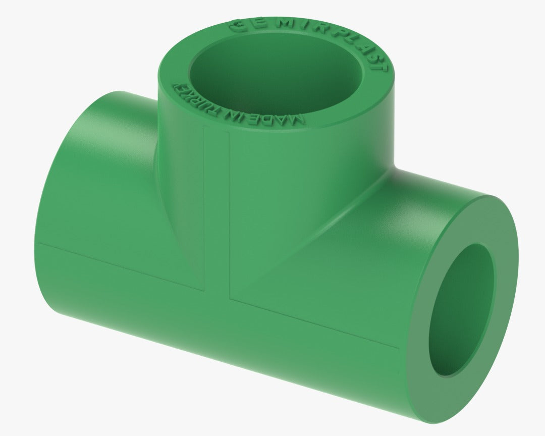 PPR reducing tee green pipe fitting Qatar – SSK Trading