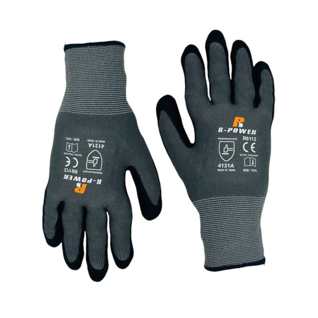 R-Power Cut Resistant Gloves Nitrile Coated Sandy R6112