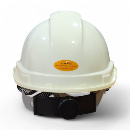 R-Power Safety Helmet Ventilated with Rachet White R1023A