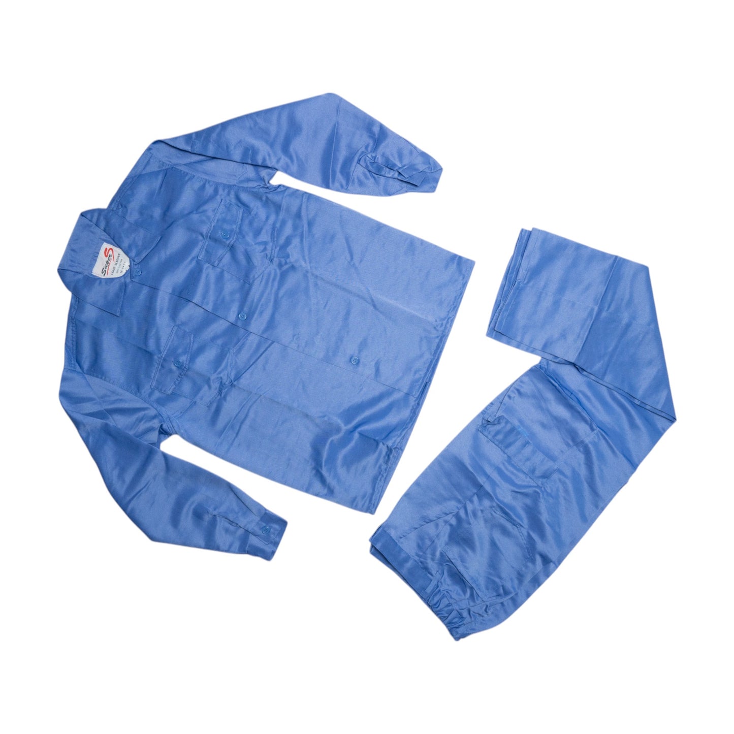 SuperS Cover All Pant & Shirt 100% Cotton Blue