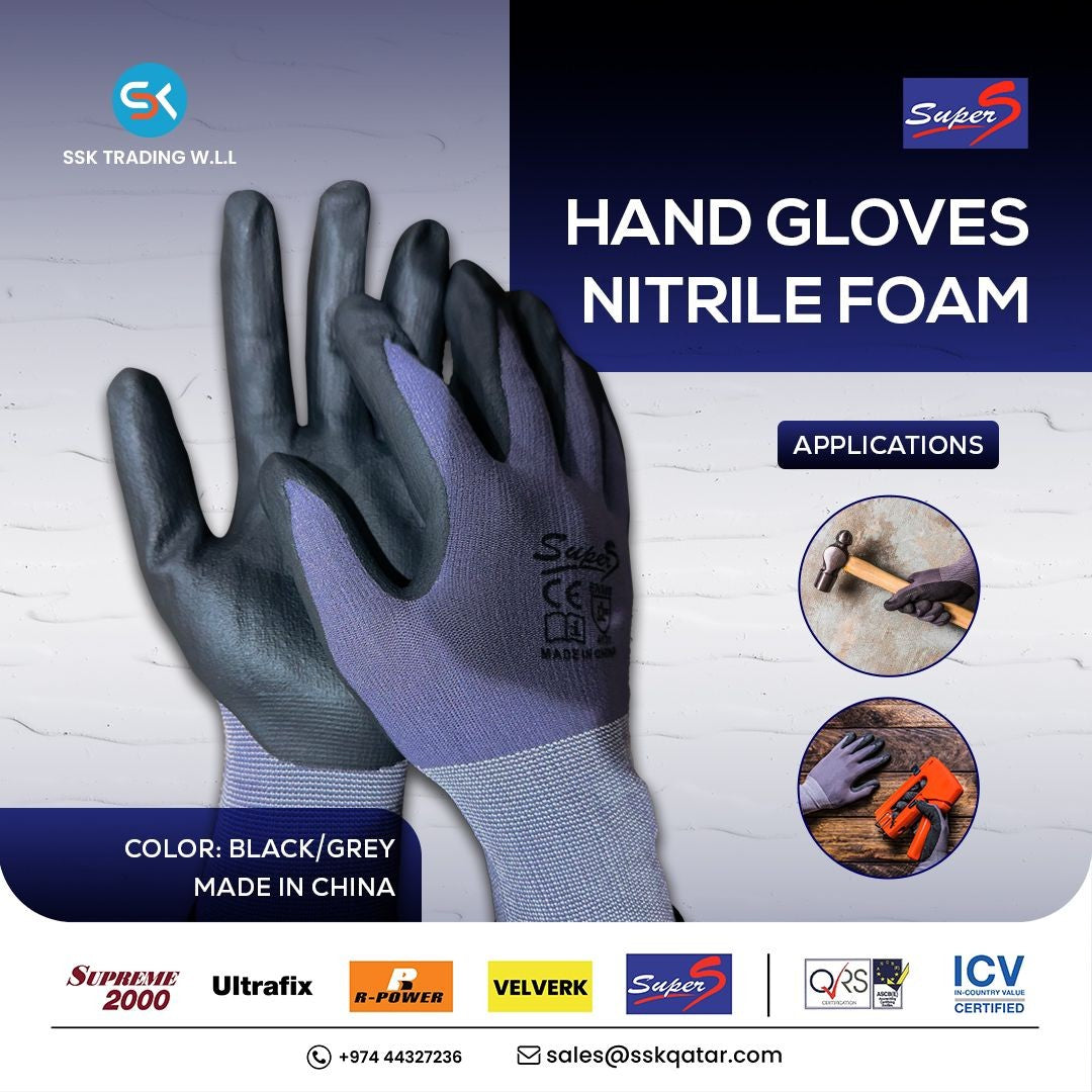 SuperS Cut Resistant Gloves Nitrile Coated with Foam