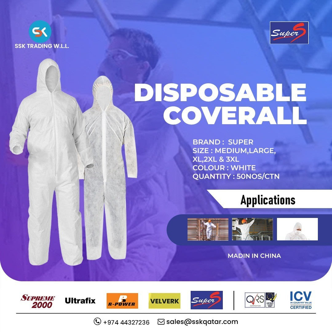 SuperS Disposable Cover All White