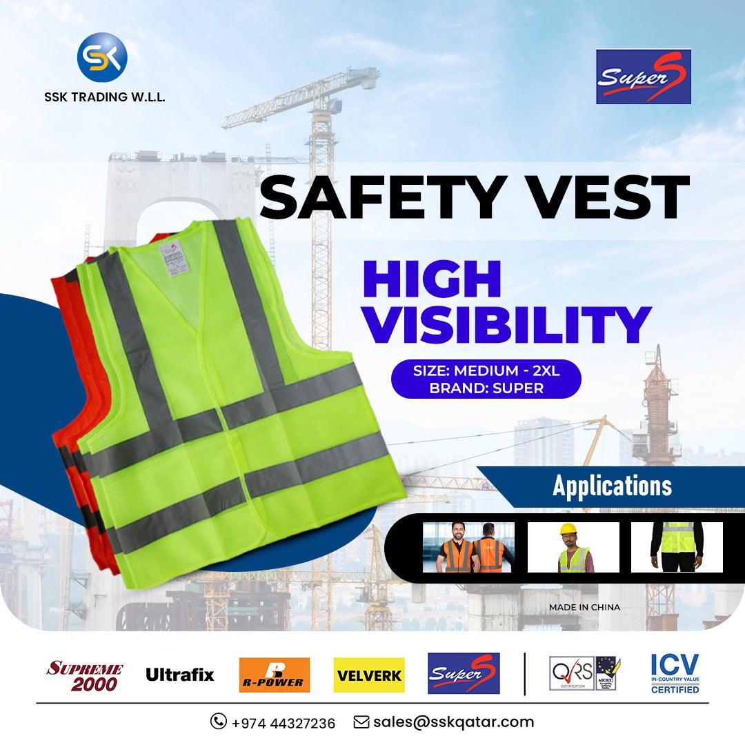 SuperS Safety Vest 120GSM High Visibility