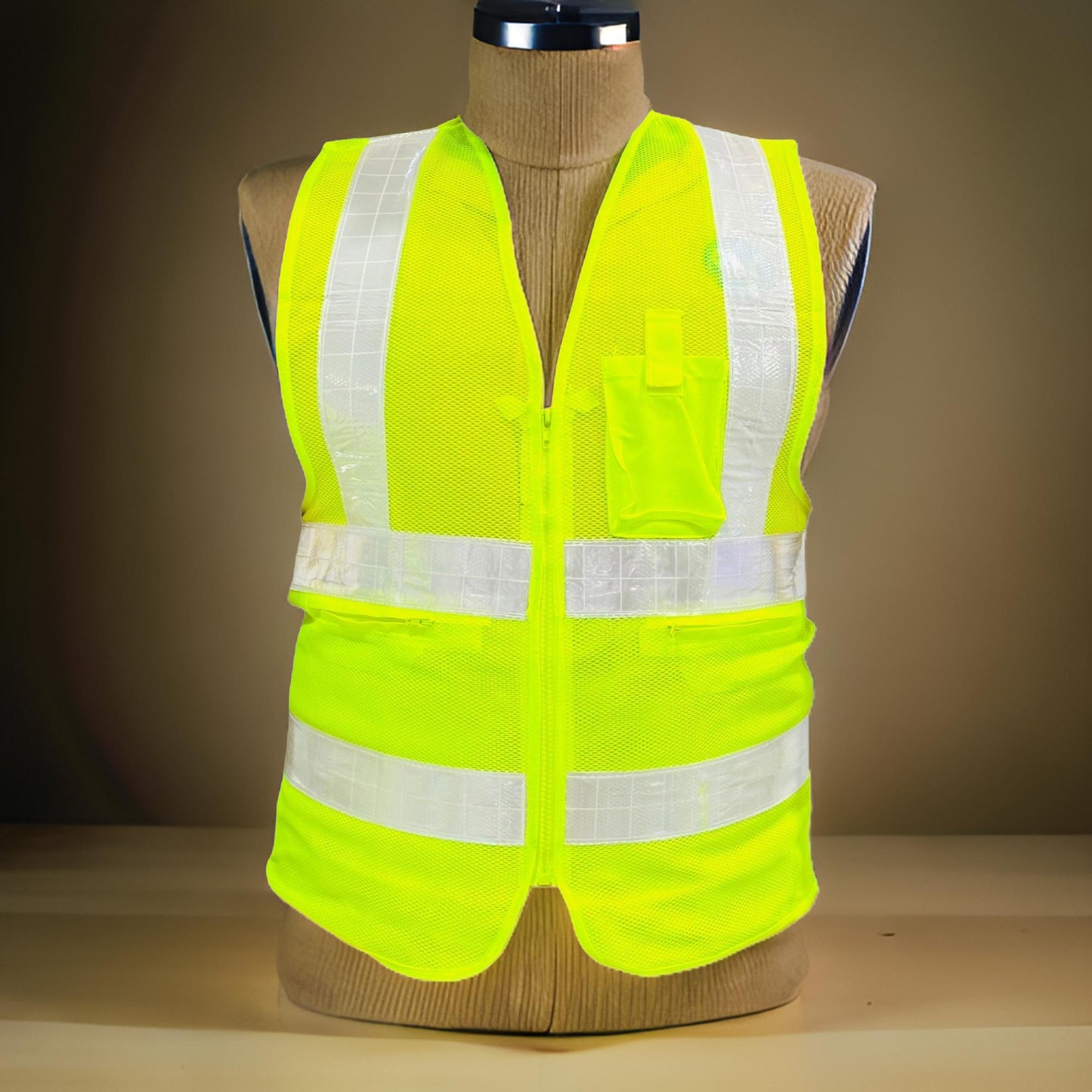 SuperS Safety Vest Net with Pocket