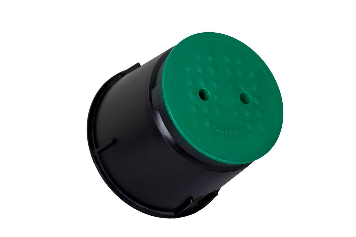 Green lid black body underground valve box for irrigation systems Qatar